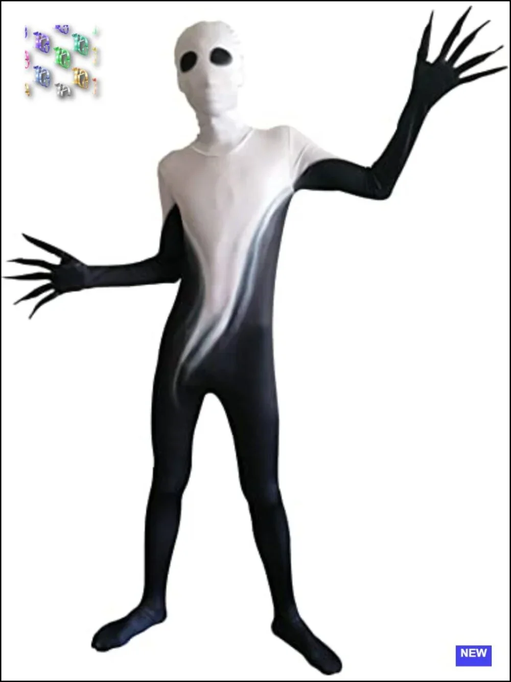 Kids Deluxe Shadow Costume Bodysuit with Hood Halloween Cosplay